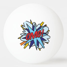 Bolinha De Ping Pong Arte Pop de Quadrinhos OMG