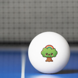 Bolinha De Ping Pong Árvore Kawaii Amigável