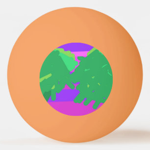 Bolinha De Ping Pong Árvore Verde Rosa Púrpura, Sunset