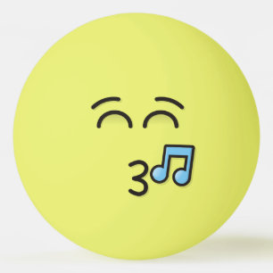 Bolinha De Ping Pong Assobiar Face com Olhos Sorridentes