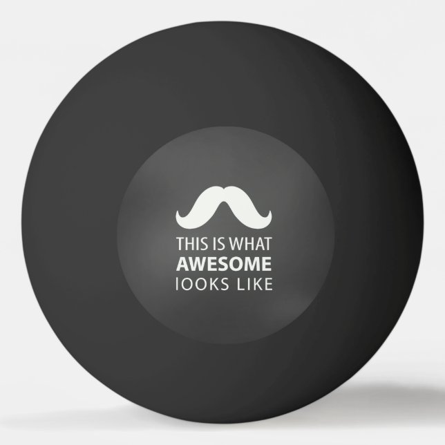 Bolinha De Ping Pong Awesome Mustache (Frente)