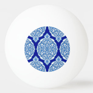 Bolinha De Ping Pong Azul-branco-luxo, ornamento turco.