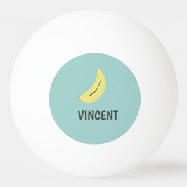 Bolinha De Ping Pong Azul de desenho de banana amarela personalizado