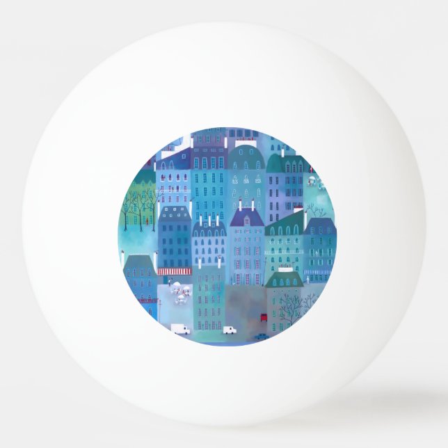Bolinha De Ping Pong Azul Paris (Frente)