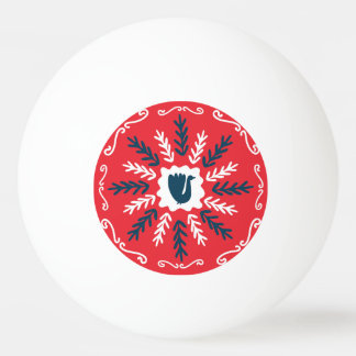 Bolinha De Ping Pong Azulejo de Natal Folk Doodle Art
