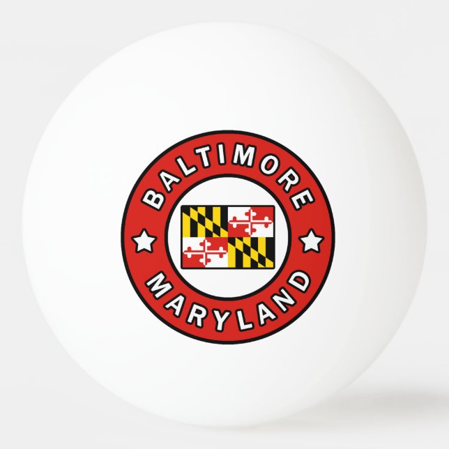 Bolinha De Ping Pong Baltimore Maryland (Frente)