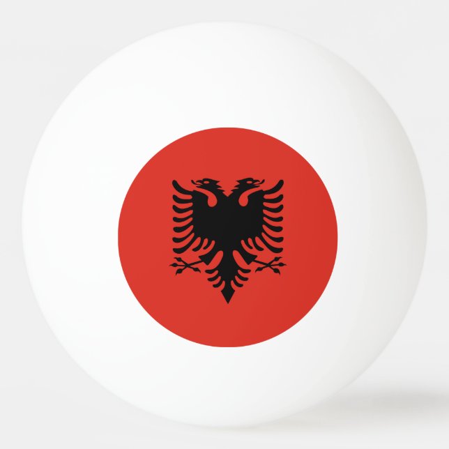 Bolinha De Ping Pong Bandeira albanesa (Frente)