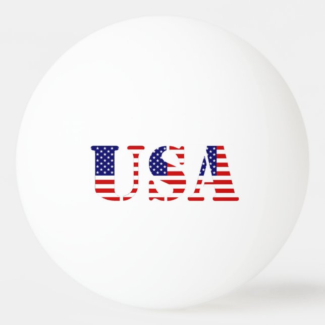 Bolinha De Ping Pong bandeira americana - texto dos EUA (Verso)