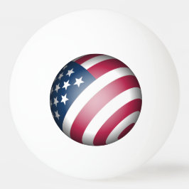 Bolinha De Ping Pong Bandeira Americana Vermelha e Azul