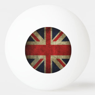 Bolinha De Ping Pong Bandeira britânica antiga de Union Jack de Grâ