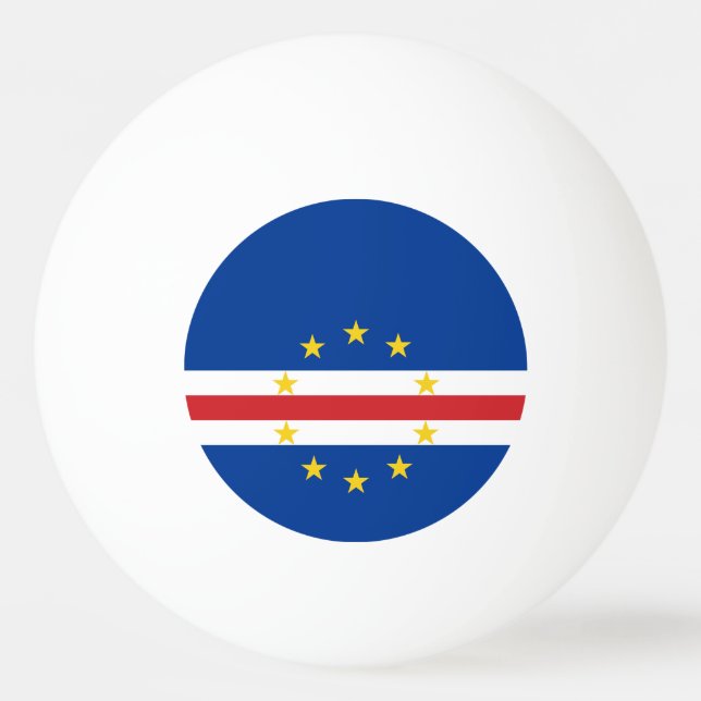 Bolinha De Ping Pong Bandeira Cabo Verde (Frente)