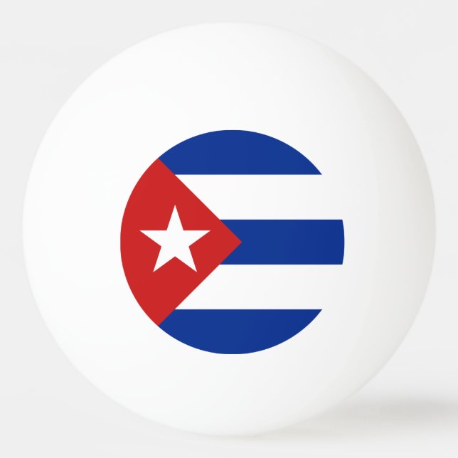 Bolinha De Ping Pong Bandeira Cuba (Frente)