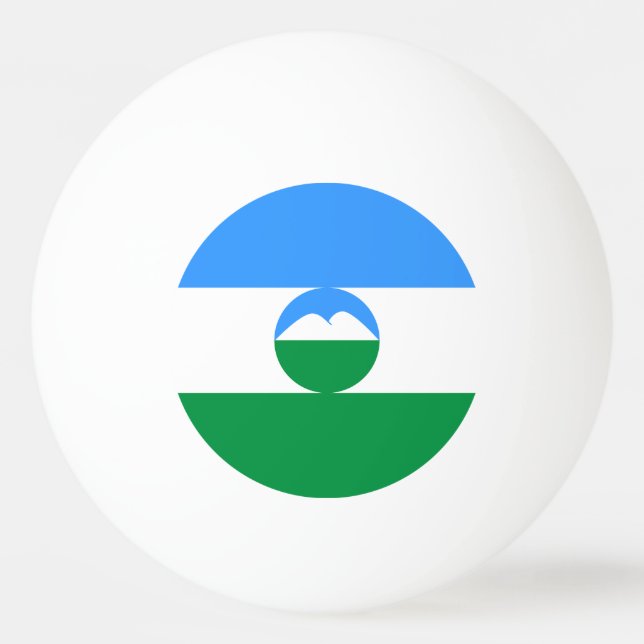 Bolinha De Ping Pong Bandeira da Cabárdia-Balcária (Frente)