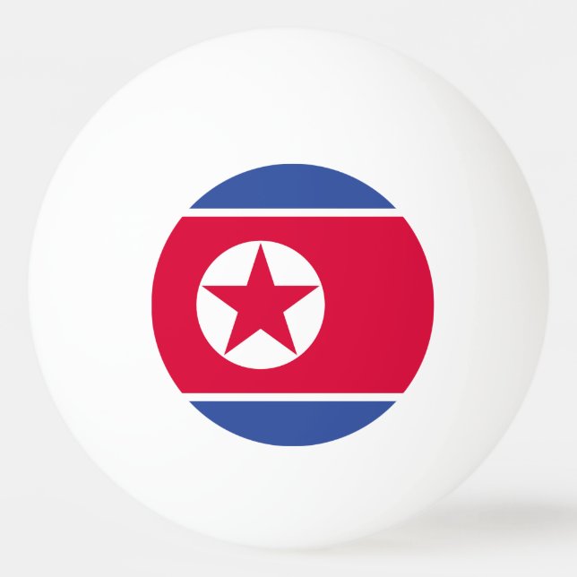 Bolinha De Ping Pong Bandeira da Coreia do Norte (Frente)