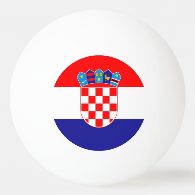 Bolinha De Ping Pong Bandeira da Croácia (Frente)