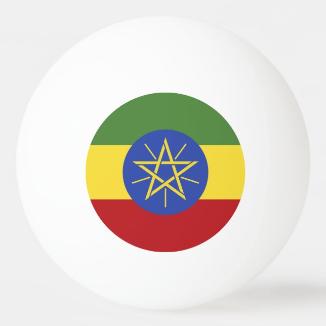 Bolinha De Ping Pong Bandeira da Etiópia (Frente)