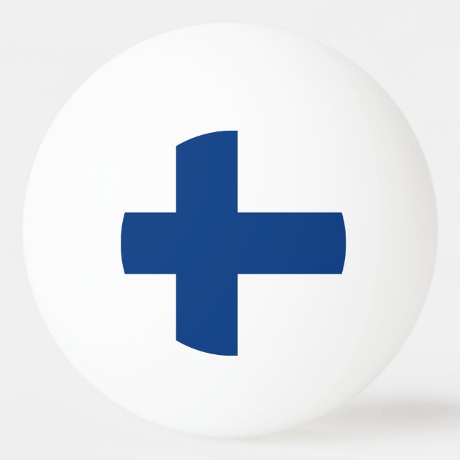Bolinha De Ping Pong Bandeira da Finlândia (Frente)