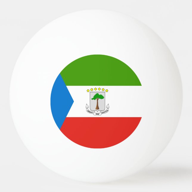 Bolinha De Ping Pong Bandeira da Guiné Equatorial (Frente)