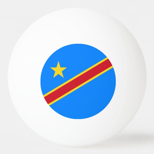 Bolinha De Ping Pong Bandeira da Kinshasa do Congo (Frente)