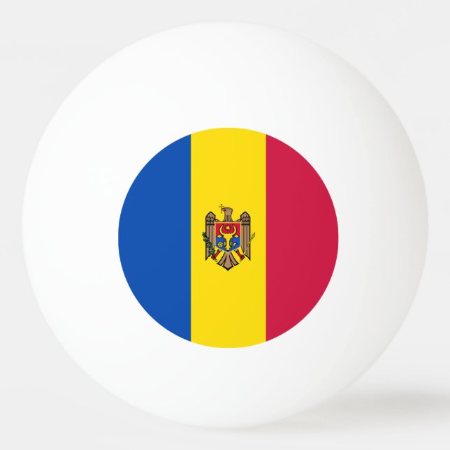 Bolinha De Ping Pong Bandeira da Moldávia (Frente)