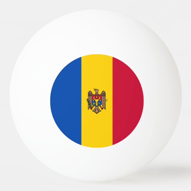 Bolinha De Ping Pong Bandeira da Moldávia (Frente)