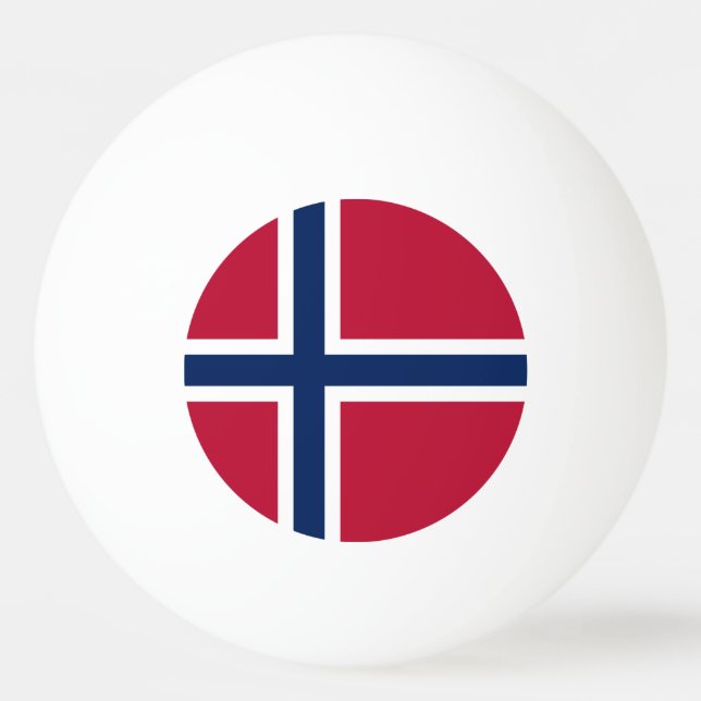 Bolinha De Ping Pong Bandeira da Noruega (Frente)