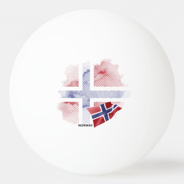 Bolinha De Ping Pong bandeira da Noruega (Frente)