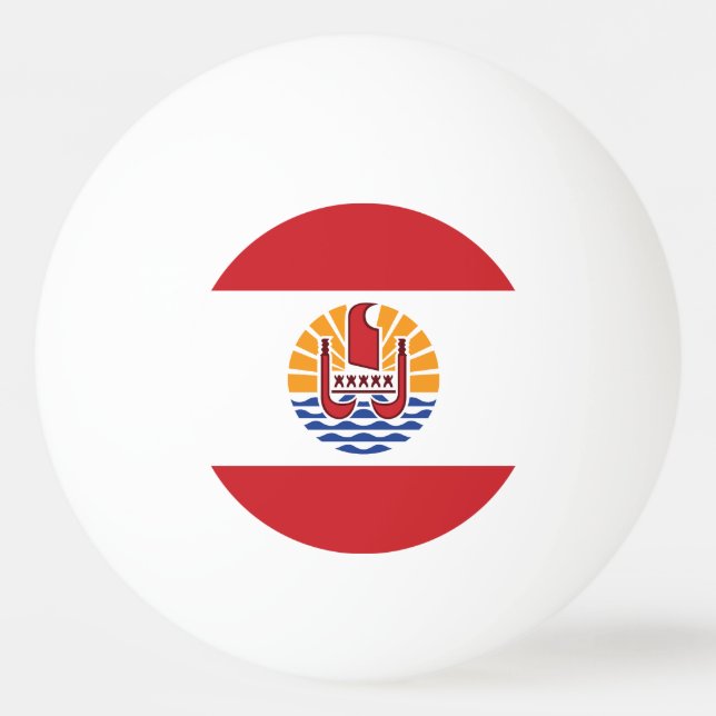 Bolinha De Ping Pong Bandeira da Polinésia Francesa (Frente)