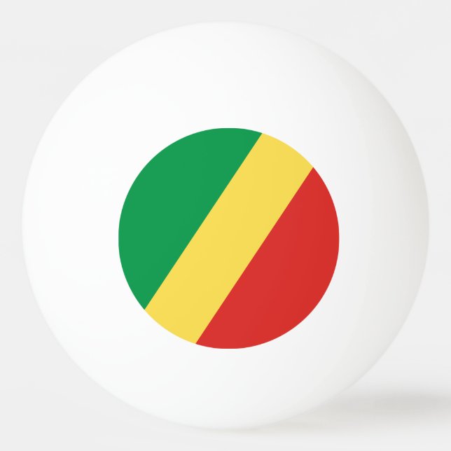 Bolinha De Ping Pong Bandeira da República do Congo (Frente)