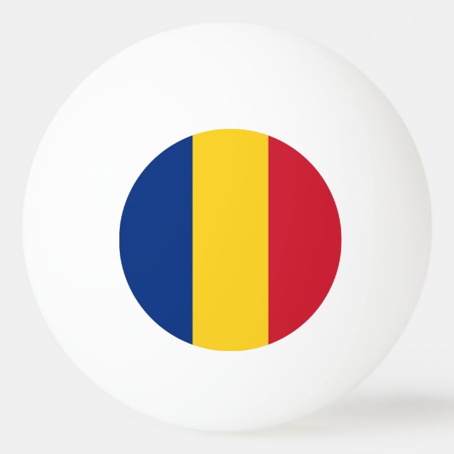 Bolinha De Ping Pong Bandeira da Romênia (Frente)