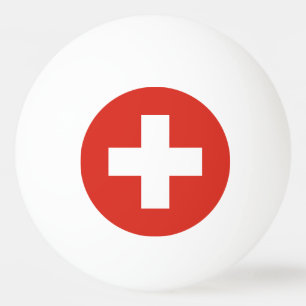 Bolinha De Ping Pong Bandeira da Suíça