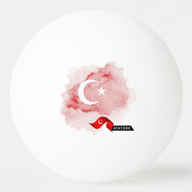 Bolinha De Ping Pong Bandeira da Turquia (Frente)