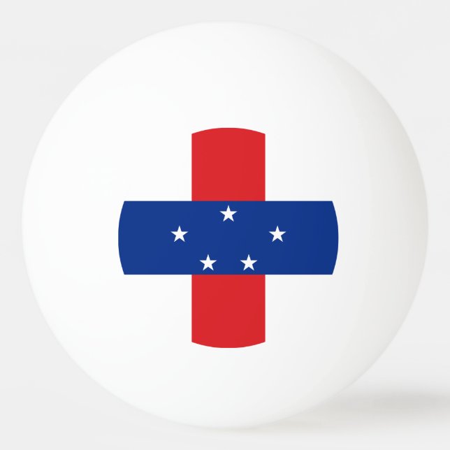 Bolinha De Ping Pong Bandeira das Antilhas Neerlandesas (Frente)