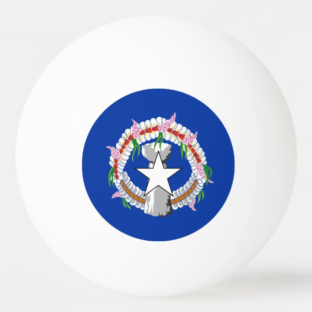 Bolinha De Ping Pong Bandeira das Ilhas Marianas do Norte (Frente)