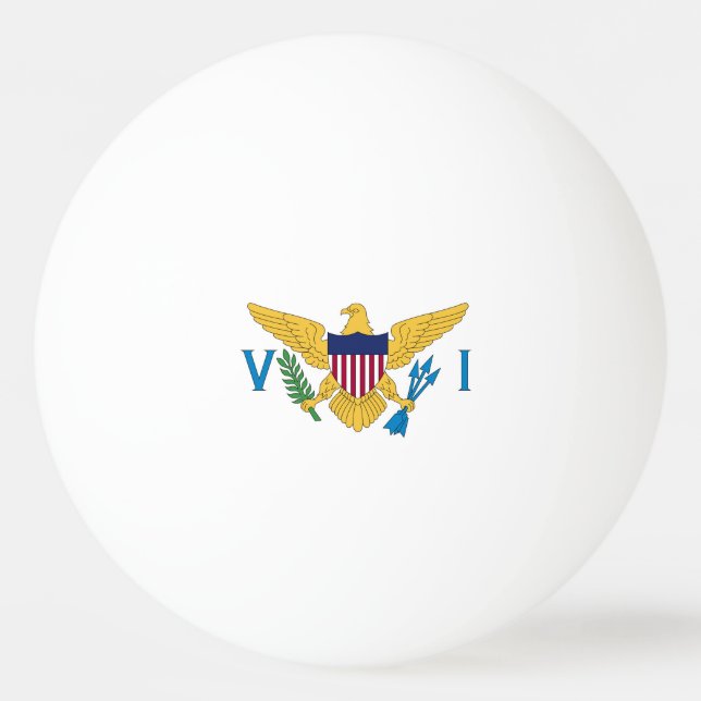 Bolinha De Ping Pong bandeira das Ilhas Virgens dos EUA (Frente)