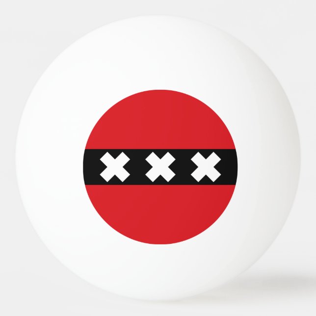 Bolinha De Ping Pong Bandeira de Amesterdã, Países Baixos Ping Pong Bal (Frente)