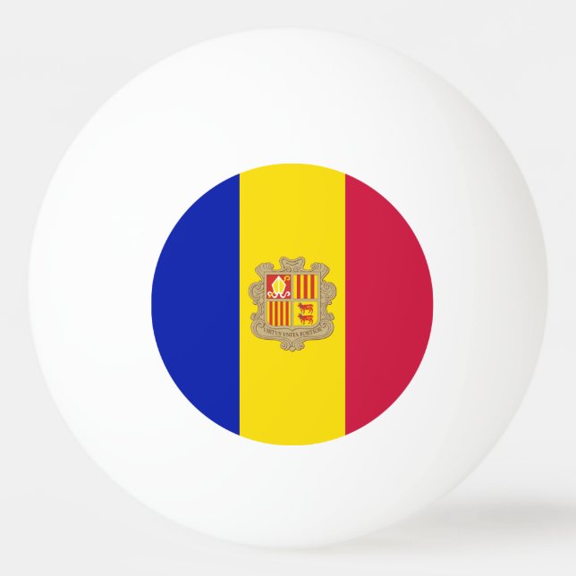 Bolinha De Ping Pong Bandeira de Andorran (Frente)