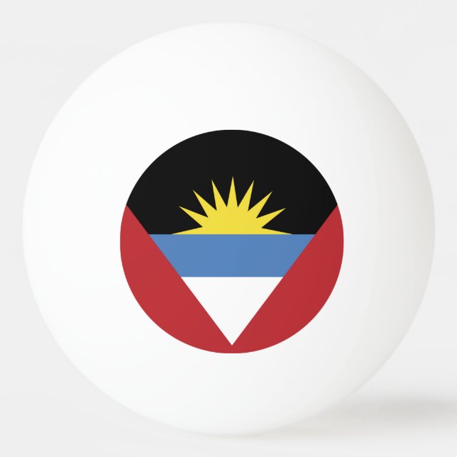 Bolinha De Ping Pong Bandeira de Antígua e Barbuda (Frente)