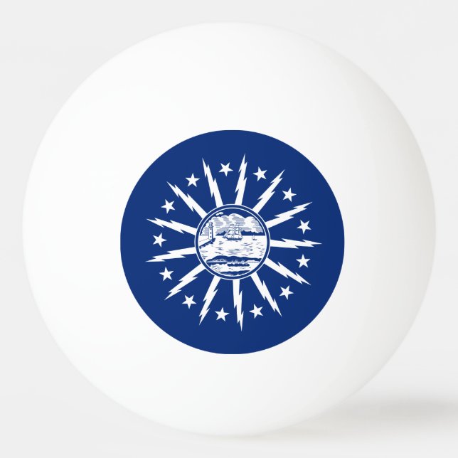 Bolinha De Ping Pong Bandeira de Buffalo, New York Ping Pong Ball (Frente)