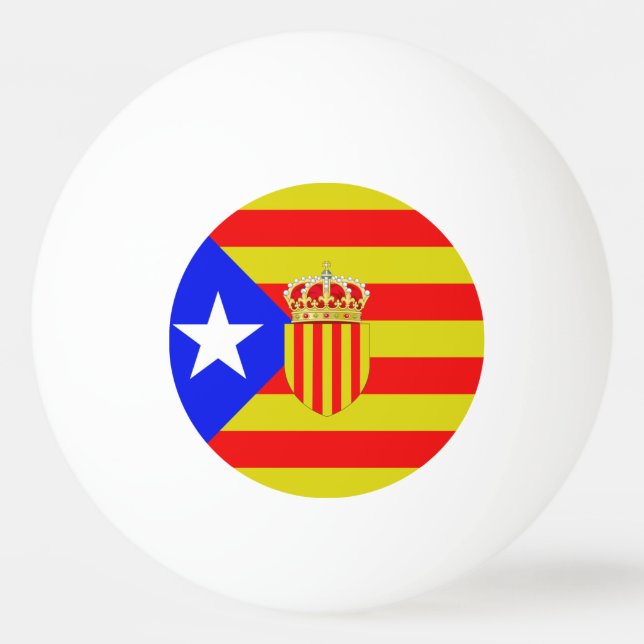 Bolinha De Ping Pong Bandeira de Catalonia (Frente)