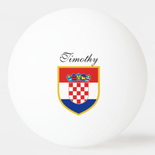 Bolinha De Ping Pong Bandeira de Croatia personalizada