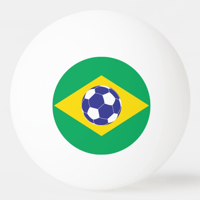 Bolinha De Ping Pong Bandeira de futebol brasileiro (Frente)