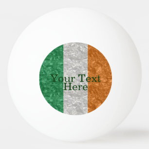 Bolinha De Ping Pong Bandeira de Ireland - enrugada