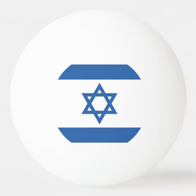 Bolinha De Ping Pong Bandeira de Israel (Frente)