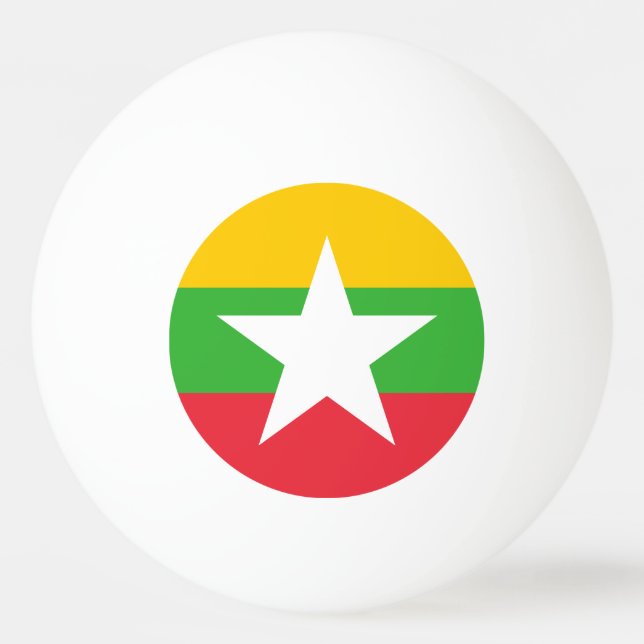 Bolinha De Ping Pong Bandeira de Mianmar (Verso)