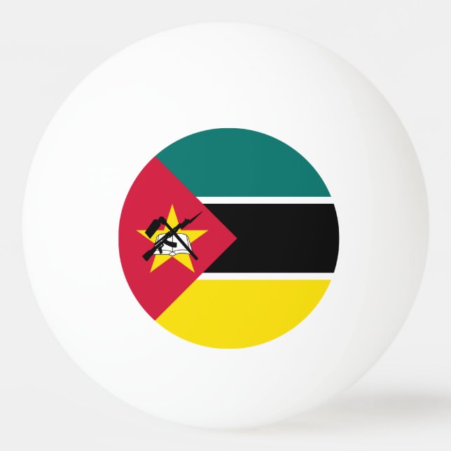 Bolinha De Ping Pong Bandeira de Moçambique (Frente)