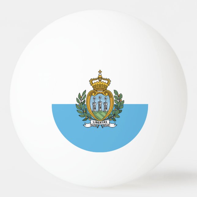 Bolinha De Ping Pong Bandeira de São Marinho/Bandeira Sammarinesa (Frente)