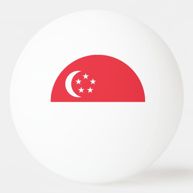 Bolinha De Ping Pong Bandeira de Singapura (Frente)