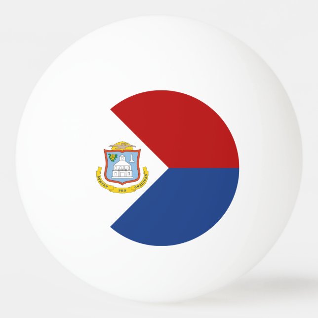 Bolinha De Ping Pong Bandeira de Sint Maarten (Frente)