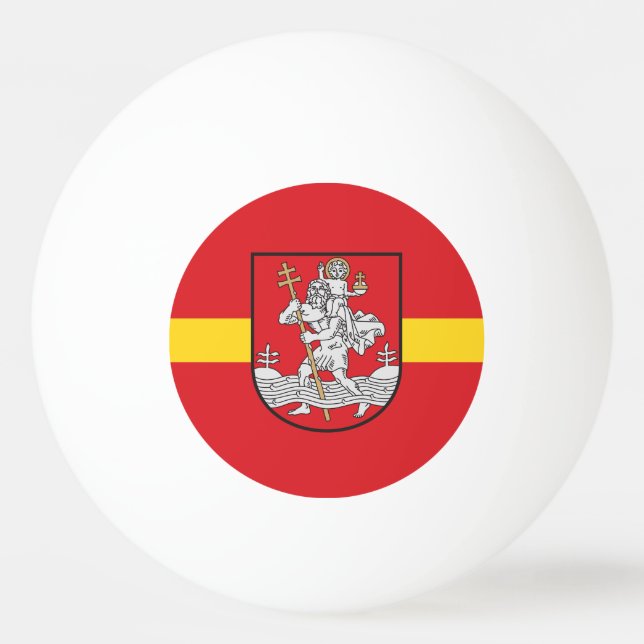 Bolinha De Ping Pong Bandeira de Vilnius, Lituânia Ping Pong Ball (Frente)